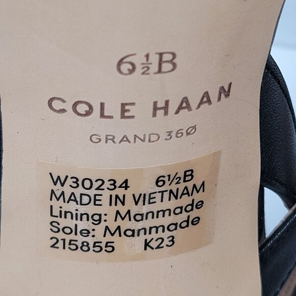 Cole Haan Women's Addie Strappy Black Sandals US Size 6.5B - Picture 11 of 11